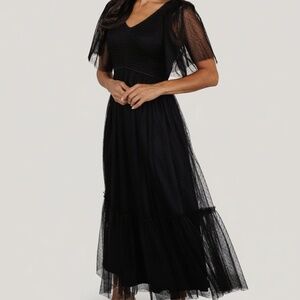 Baltic Born Martha Smocked Tulle Dress | Black Size SS
